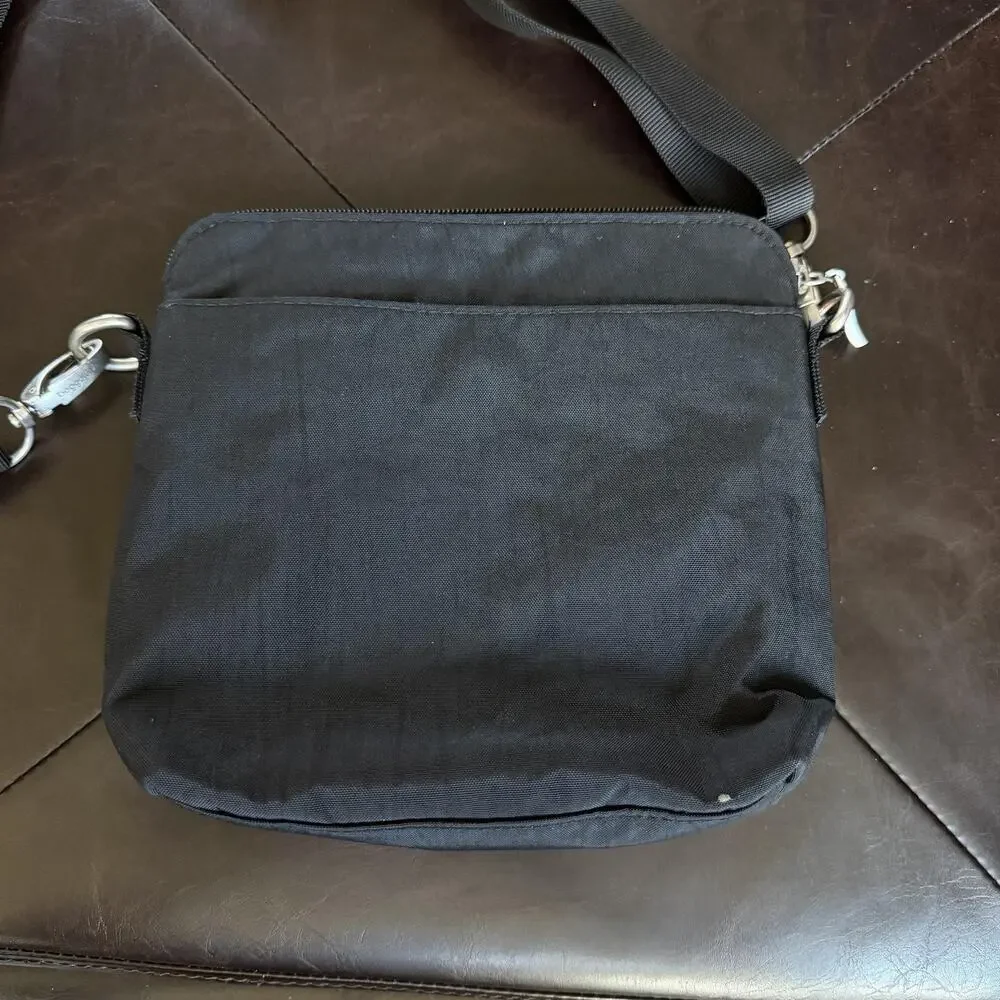 Baggallini Crossbody Bag Womens Medium Black Nylon RFID Travel Zip Pockets